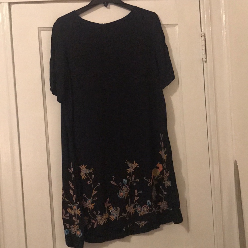 New with tags navy blue dress with floral detail
